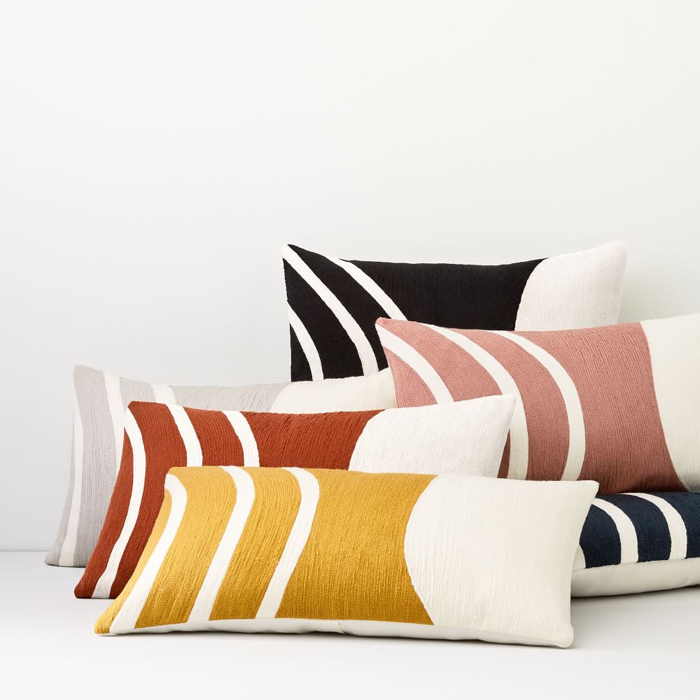 Crewel Rounded Pillow Cover NO insert-20"x20" thumbnail 2
