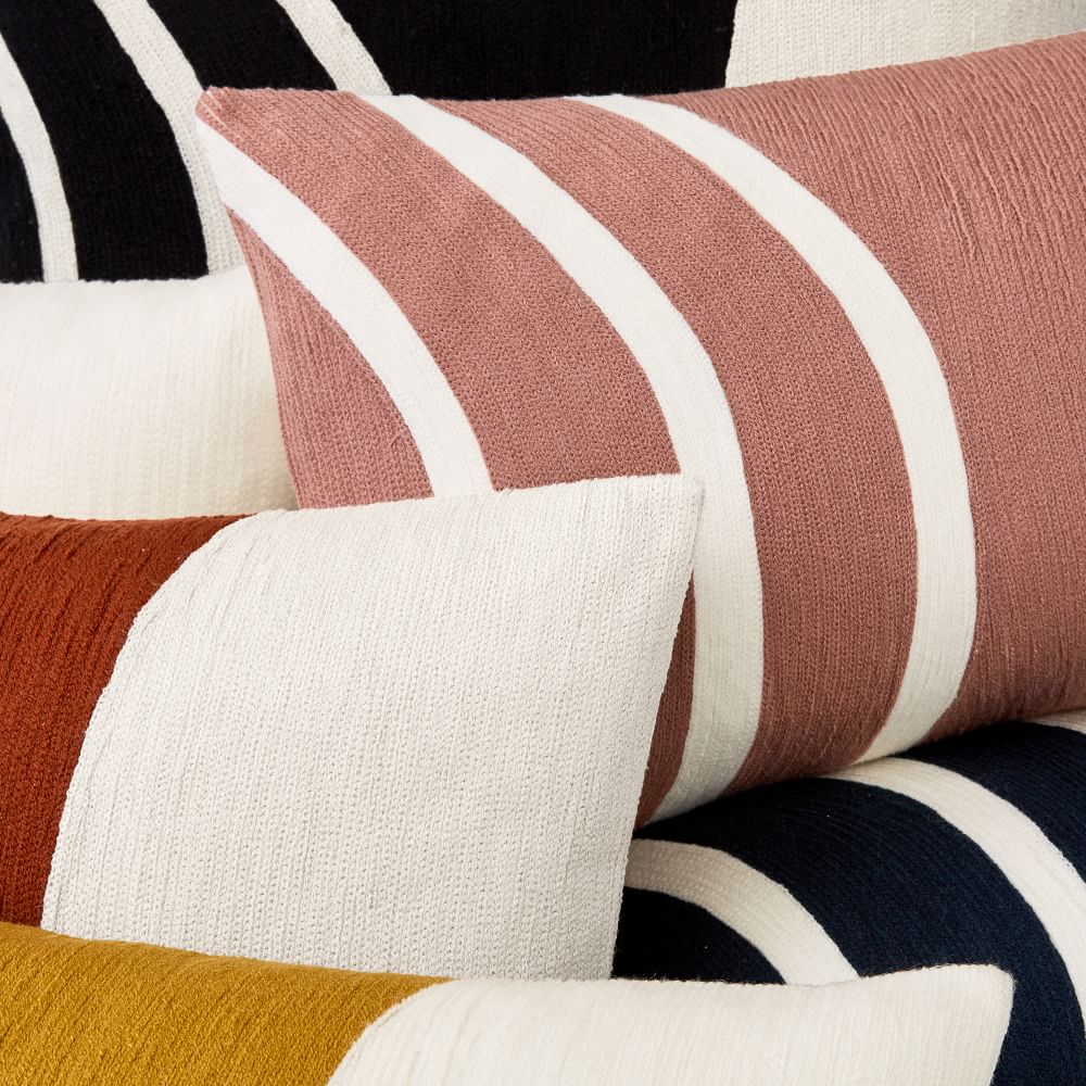 Crewel Rounded Pillow Cover NO insert-20"x20" thumbnail 3