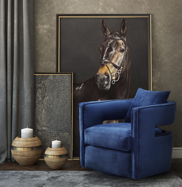 Hudson Navy Swivel Chair thumbnail 5