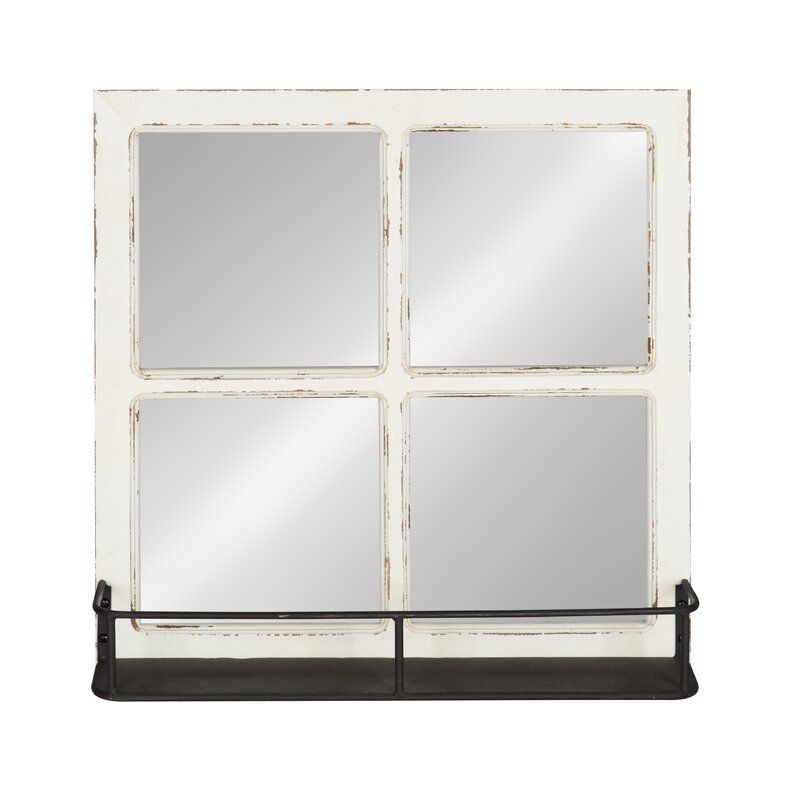 Kaufman Farmhouse Beveled with Shelves Accent Mirror thumbnail 3