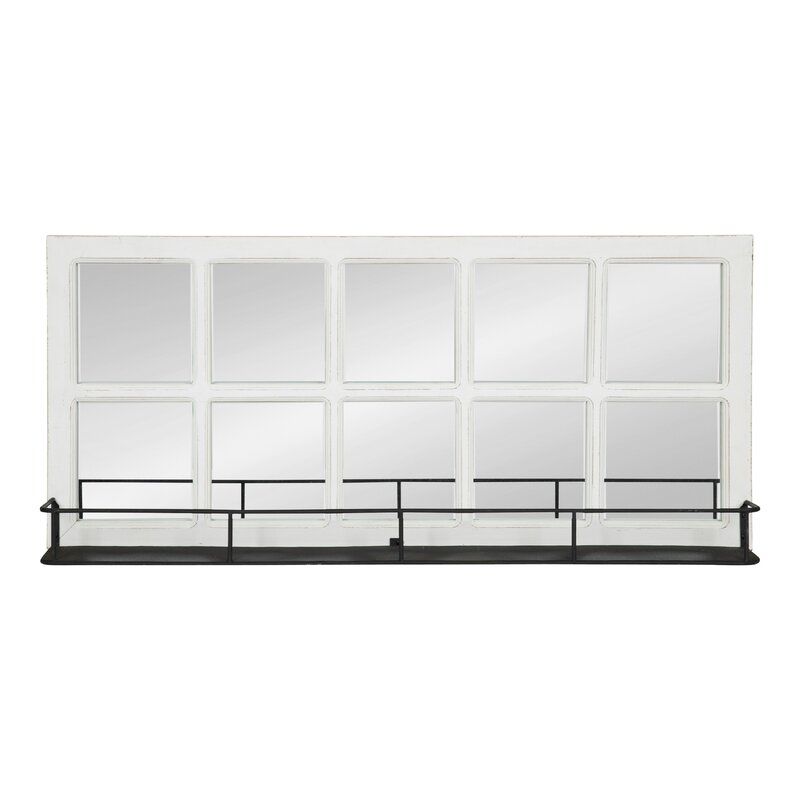 Prout Farmhouse Beveled With Shelves Accent Mirror thumbnail 2