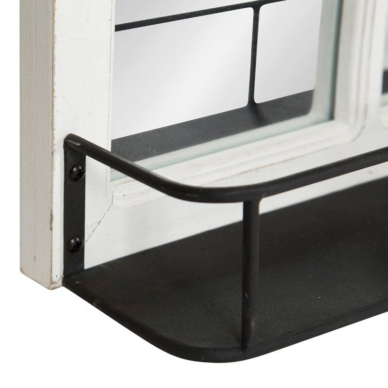 Prout Farmhouse Beveled With Shelves Accent Mirror thumbnail 3