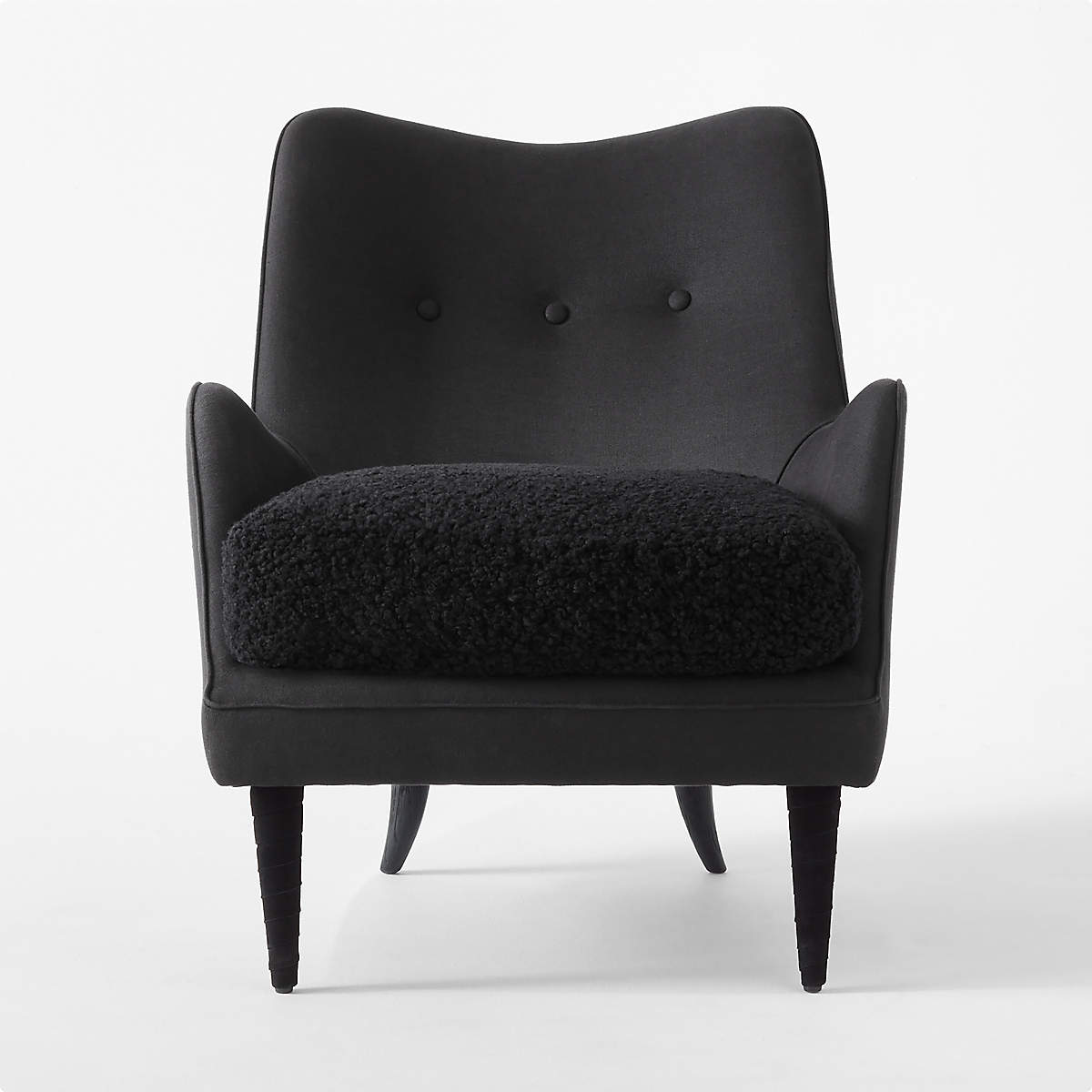Jed Black Shearling Chair thumbnail 3