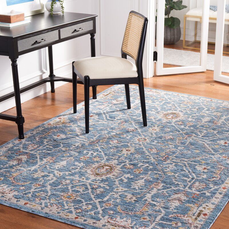 Sierra Oriental Blue Ivory Area Rug-9'x12' thumbnail 2