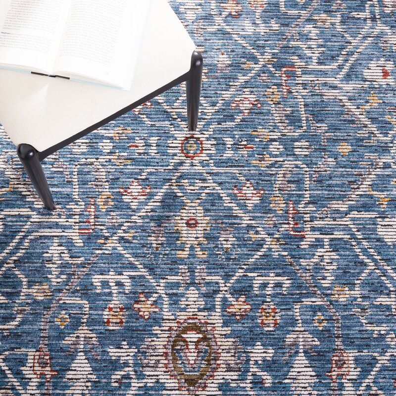 Sierra Oriental Blue Ivory Area Rug-9'x12' thumbnail 3