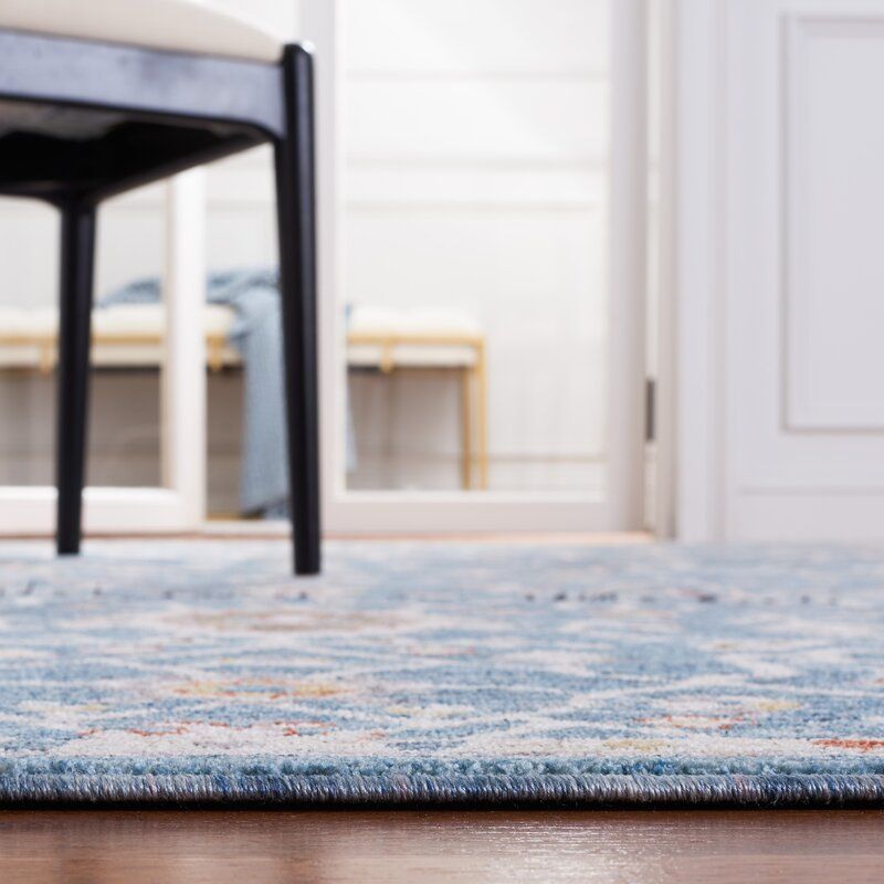 Sierra Oriental Blue Ivory Area Rug-9'x12' thumbnail 4