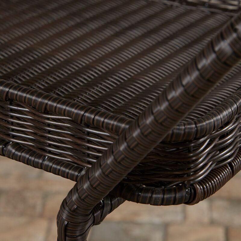 Warba Bar Cart with Metal Frame and Wicker Outer thumbnail 4