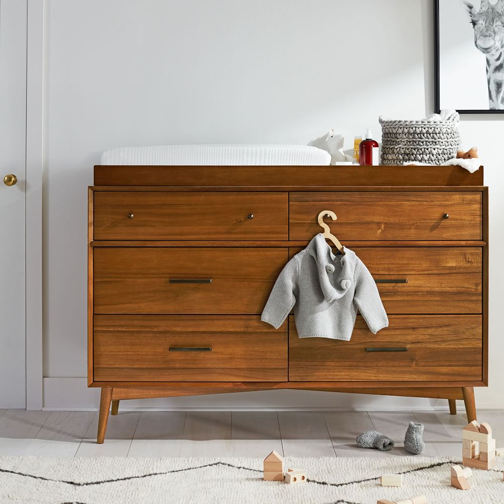 Mid Century 6 Drawer Changing Table thumbnail 2