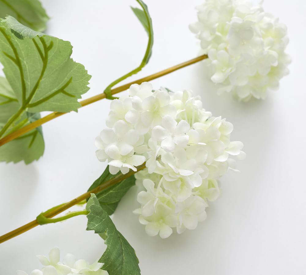Faux White Viburnum Branch thumbnail 4
