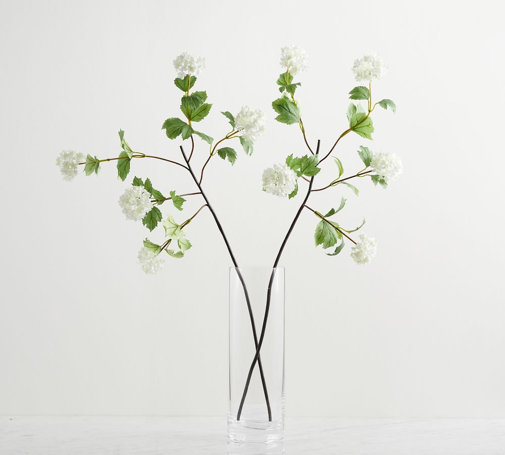 Faux White Viburnum Branch thumbnail 5