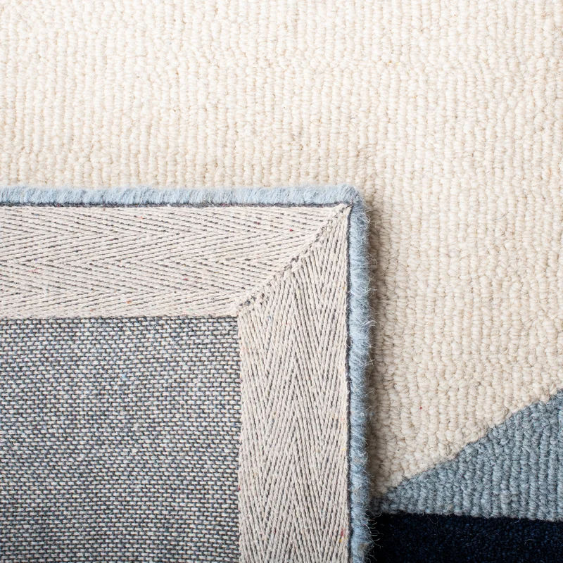 Dash Ivory Blue Tufted Wool Area Rug-9'x12' thumbnail 5