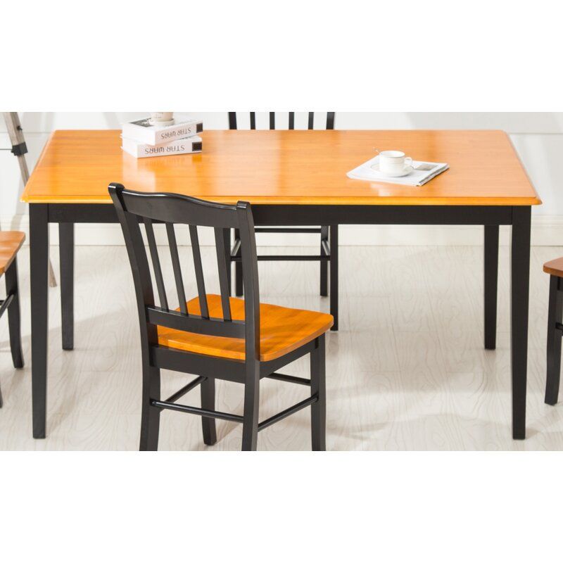 Weldy Hardwood Solid Wood Dining Table thumbnail 2