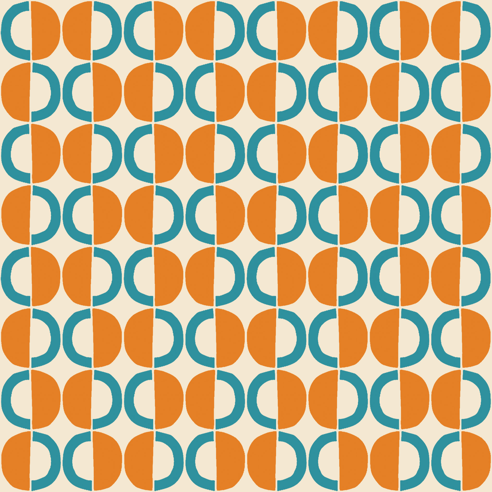 Mid Century Half Circle Pattern Throw Pillow With Insert 20"x20" thumbnail 2