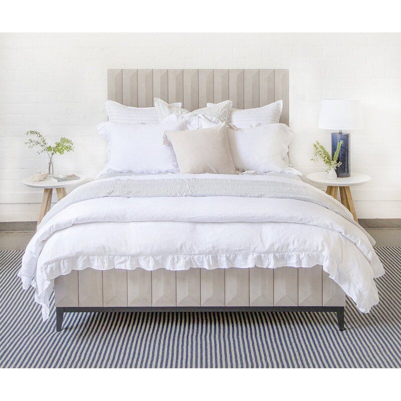 Bianca Square Cotton Pillow Cover With Insert-20"x20" thumbnail 2