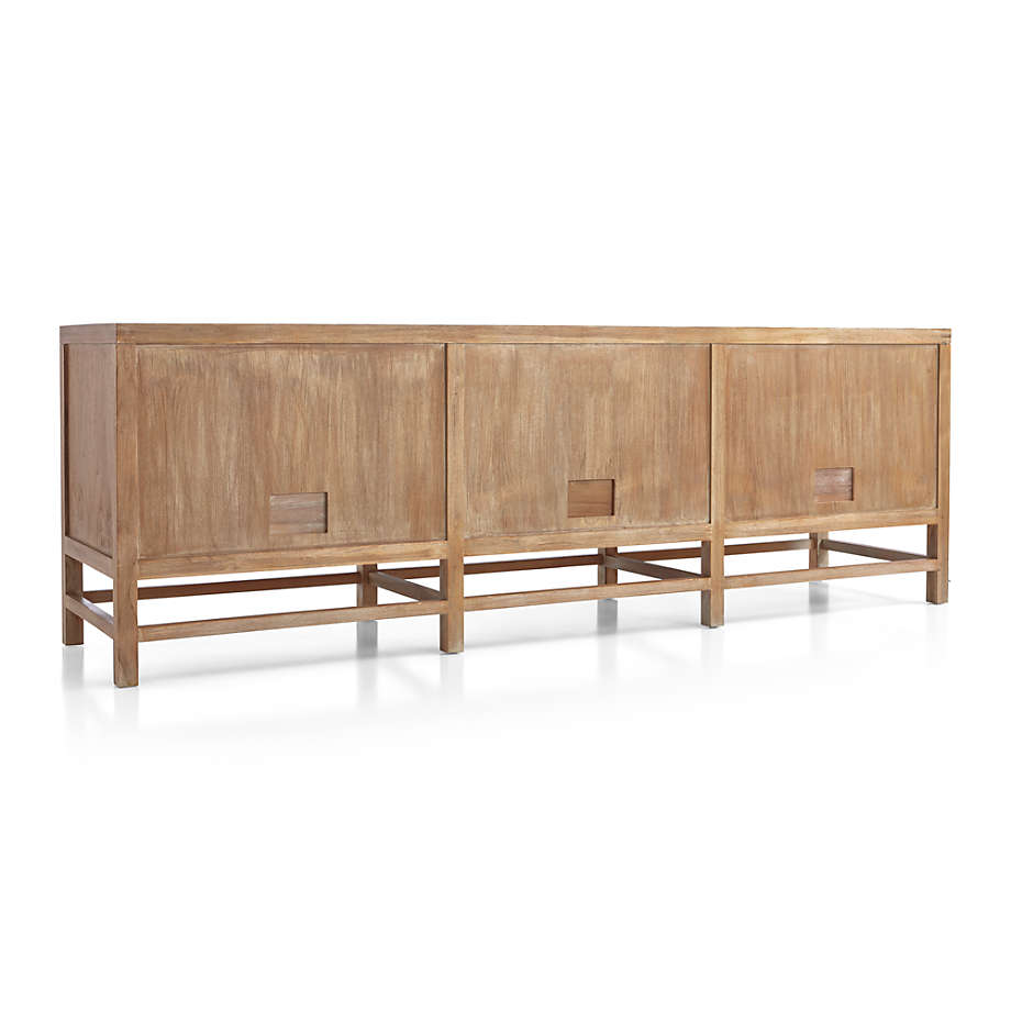 Blake Light Brown Teak and Rattan Media Console thumbnail 5