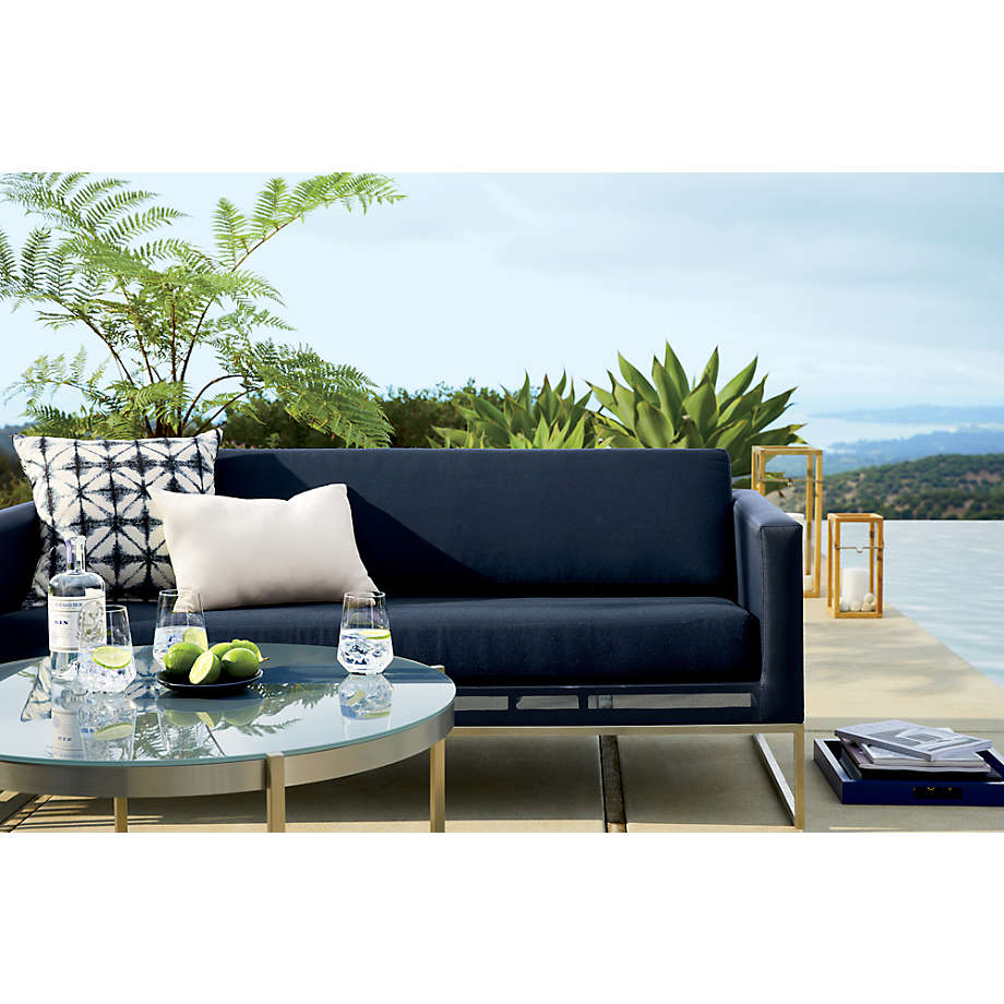 Dune Navy Outdoor Sofa with Sunbrella Cushions thumbnail 2