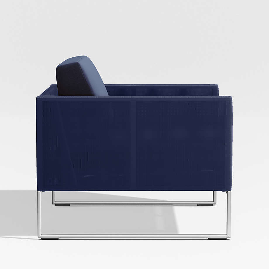 Dune Navy Outdoor Lounge Chair with Sunbrella Cushions thumbnail 5