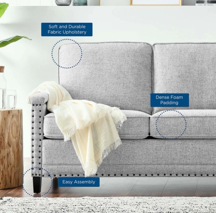 Shonta Upholstered Fabric Sofa thumbnail 7