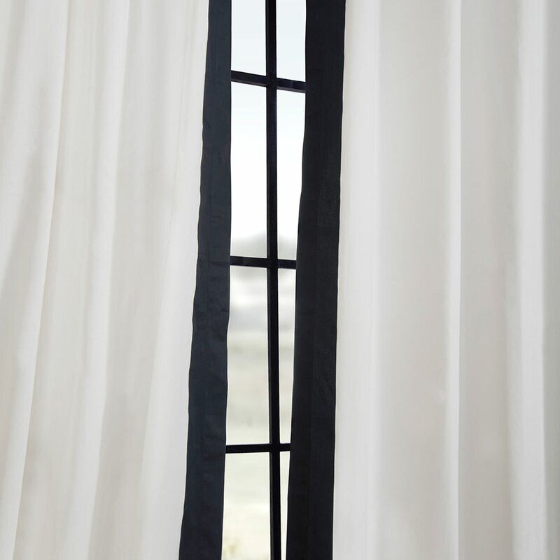 Yang Cotton Solid Room Darkening Grommet Single Curtain Panel-108'' thumbnail 2