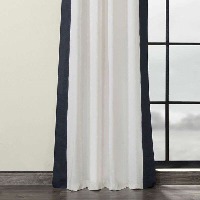 Yang Cotton Solid Room Darkening Grommet Single Curtain Panel-108'' thumbnail 4