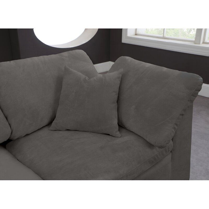 Millersburg Velvet Modular Sofa and Chaise with Ottoman thumbnail 3