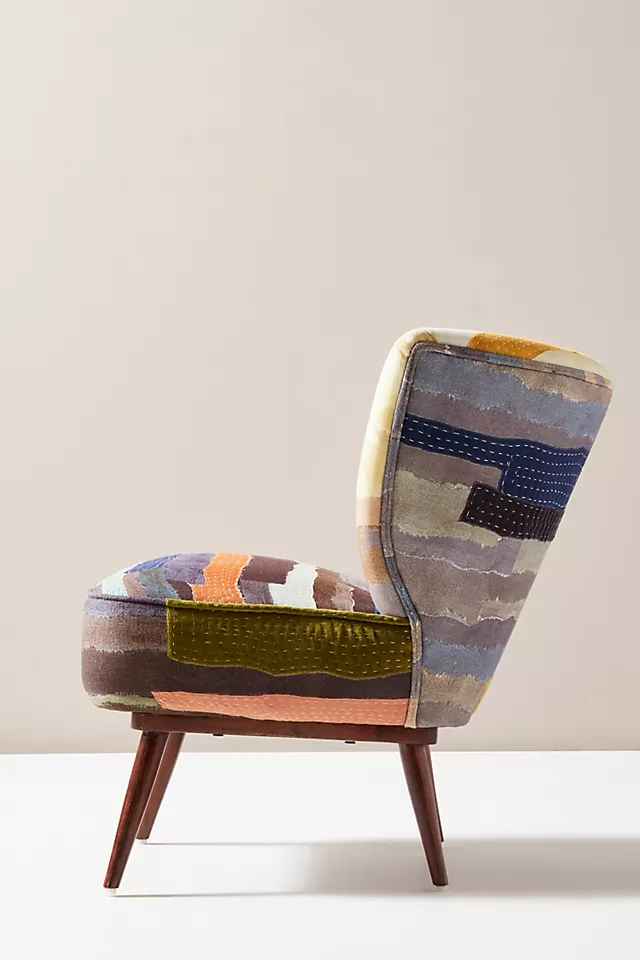 Vivie Patchwork Petite Accent Chair thumbnail 4