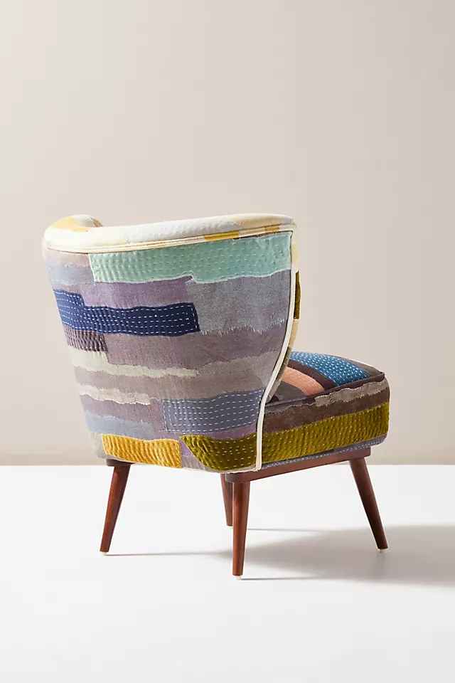 Vivie Patchwork Petite Accent Chair thumbnail 5