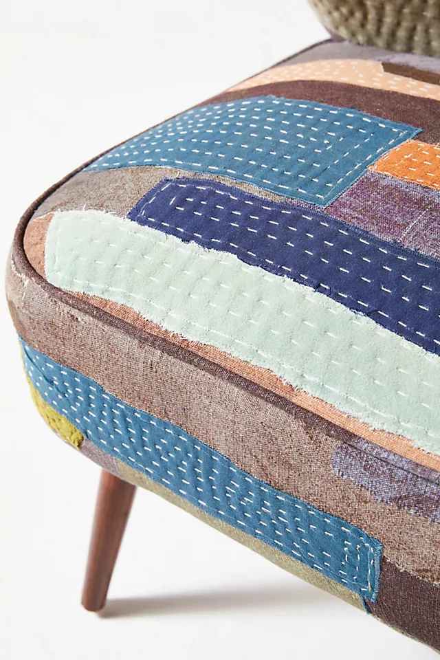 Vivie Patchwork Petite Accent Chair thumbnail 6