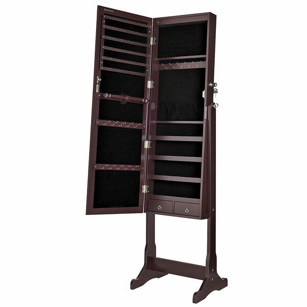 Askins Wide Jewelry Armoire with Mirror thumbnail 3