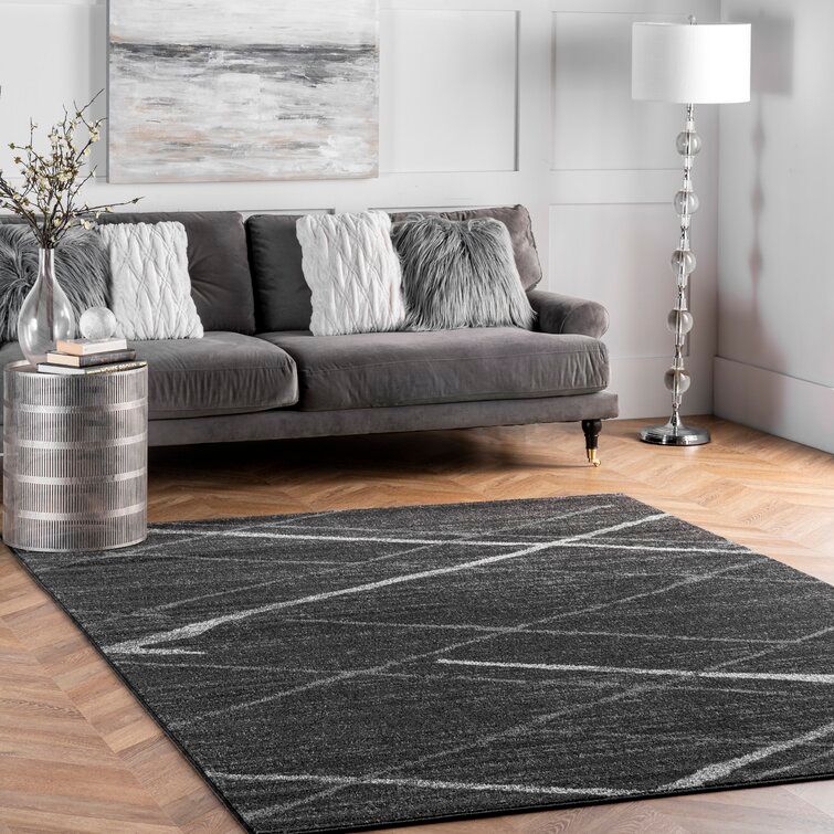 Amiia Geometric Gray Area Rug-5'x8' thumbnail 2