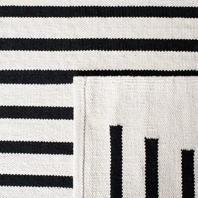 Mozingo Ivory Black Handwoven Cotton Area Rug 9' x 12' thumbnail 4
