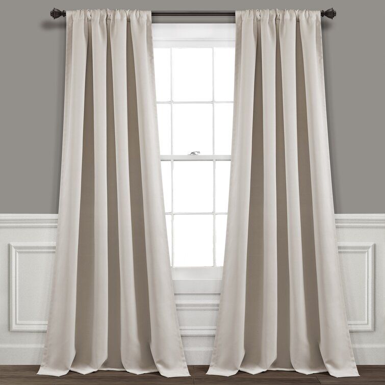 Exmouth Solid Color Blackout Rod Pocket Curtain Panels  (Set of 2) - 108" thumbnail 2