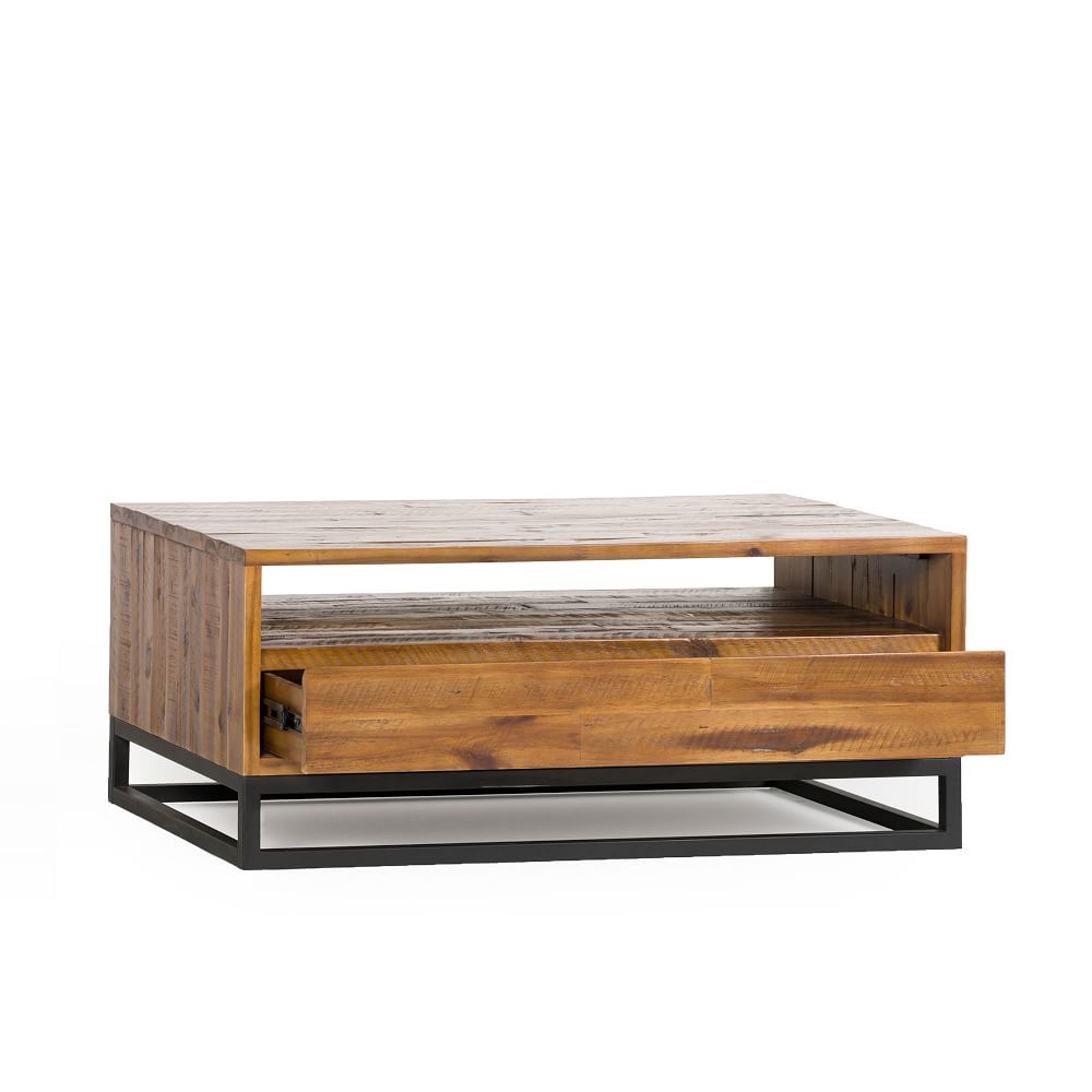 Logan Industrial Storage Coffee Table Natural thumbnail 5
