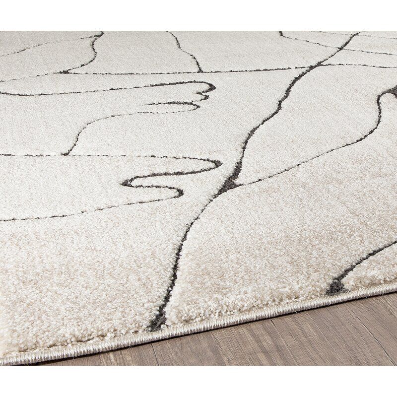 Chevron Ivory Area Rug-8'2"x10' thumbnail 5