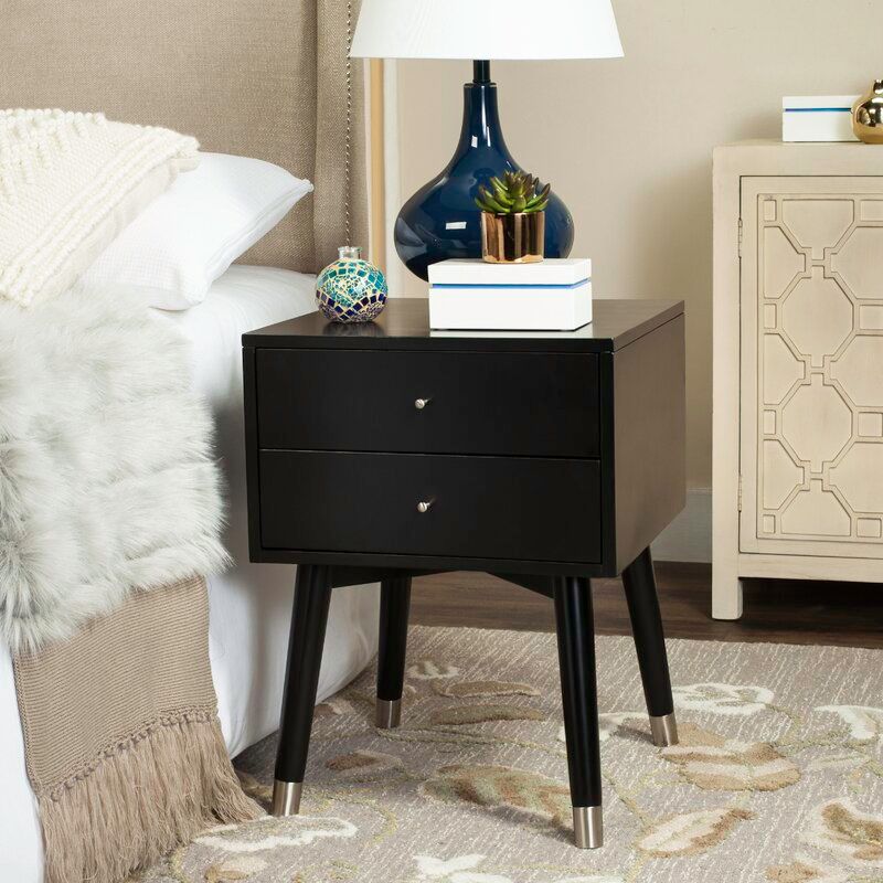 Debriana 2 Drawer Metal Nightstand thumbnail 2