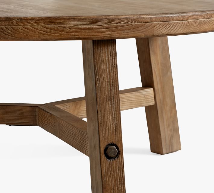 Rustic Farmhouse Round Coffee Table thumbnail 4