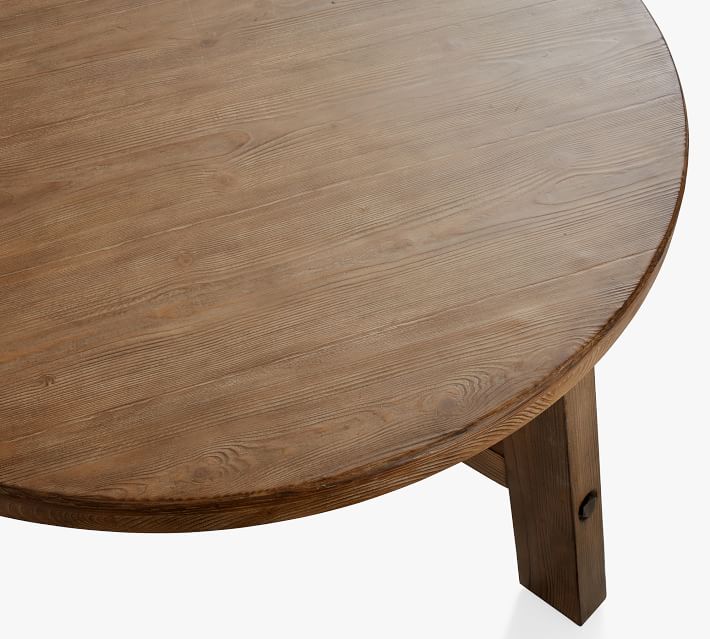 Rustic Farmhouse Round Coffee Table thumbnail 5