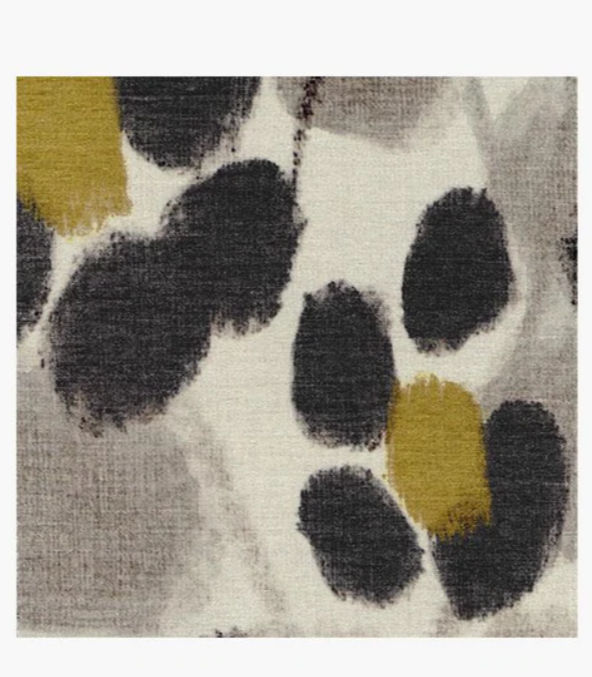 Rosette Yellow Area Rug 3'x5' thumbnail 2