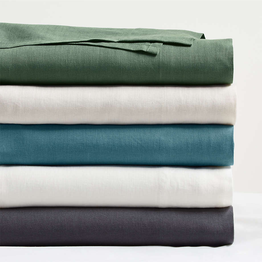 Pure Linen Dark Grey King Sham-40"x20" thumbnail 2