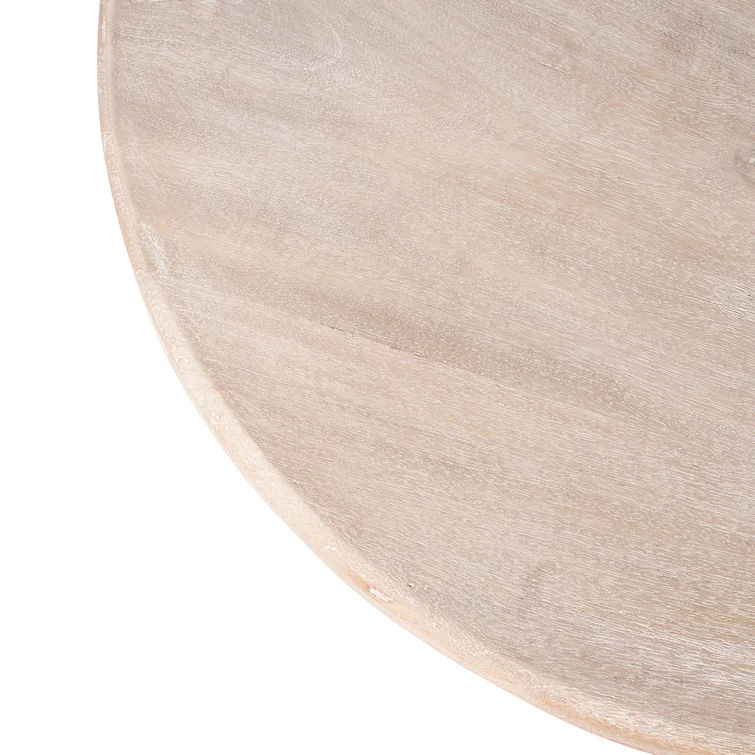 Barela Tall Solid Wood Pedestal End Table thumbnail 3