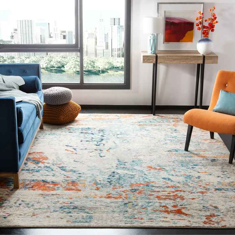 Felty Abstract Area Rug-9'x12' thumbnail 2