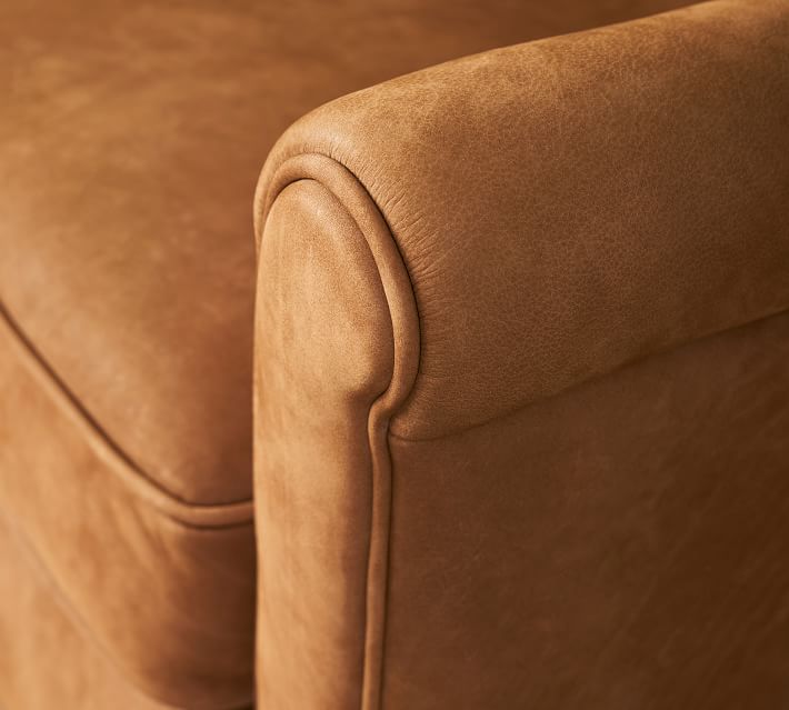 Irving Leather Swivel Armchair thumbnail 5