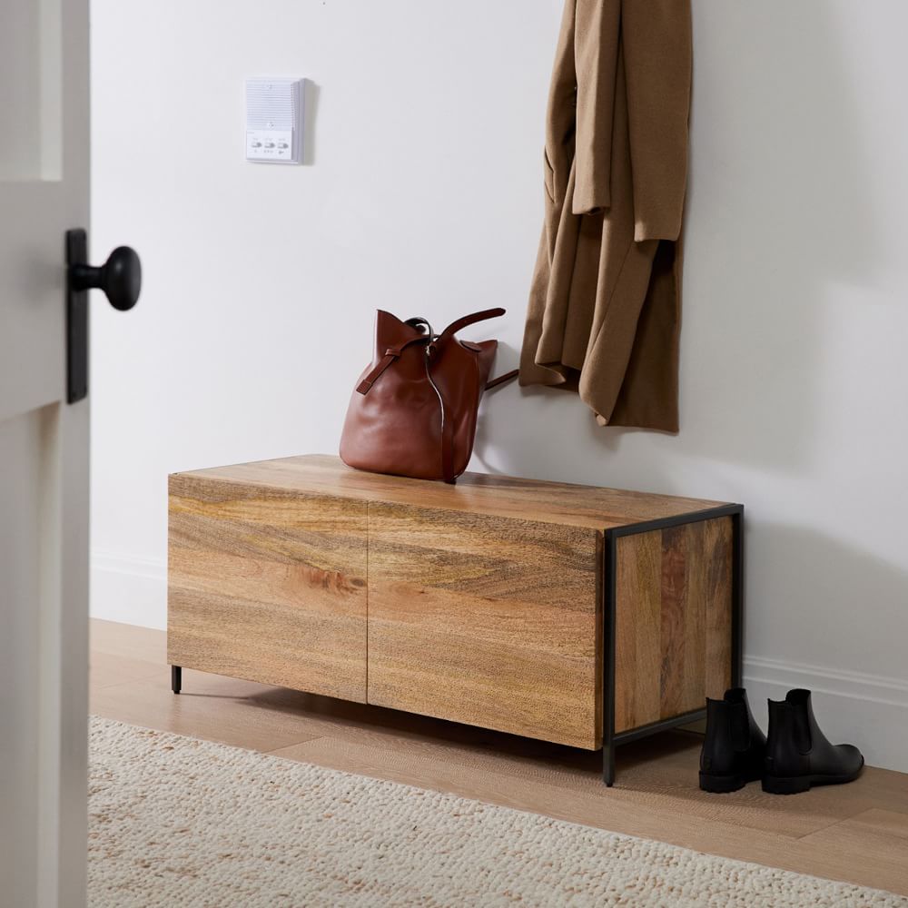 Industrial Storage Entryway Bench thumbnail 2