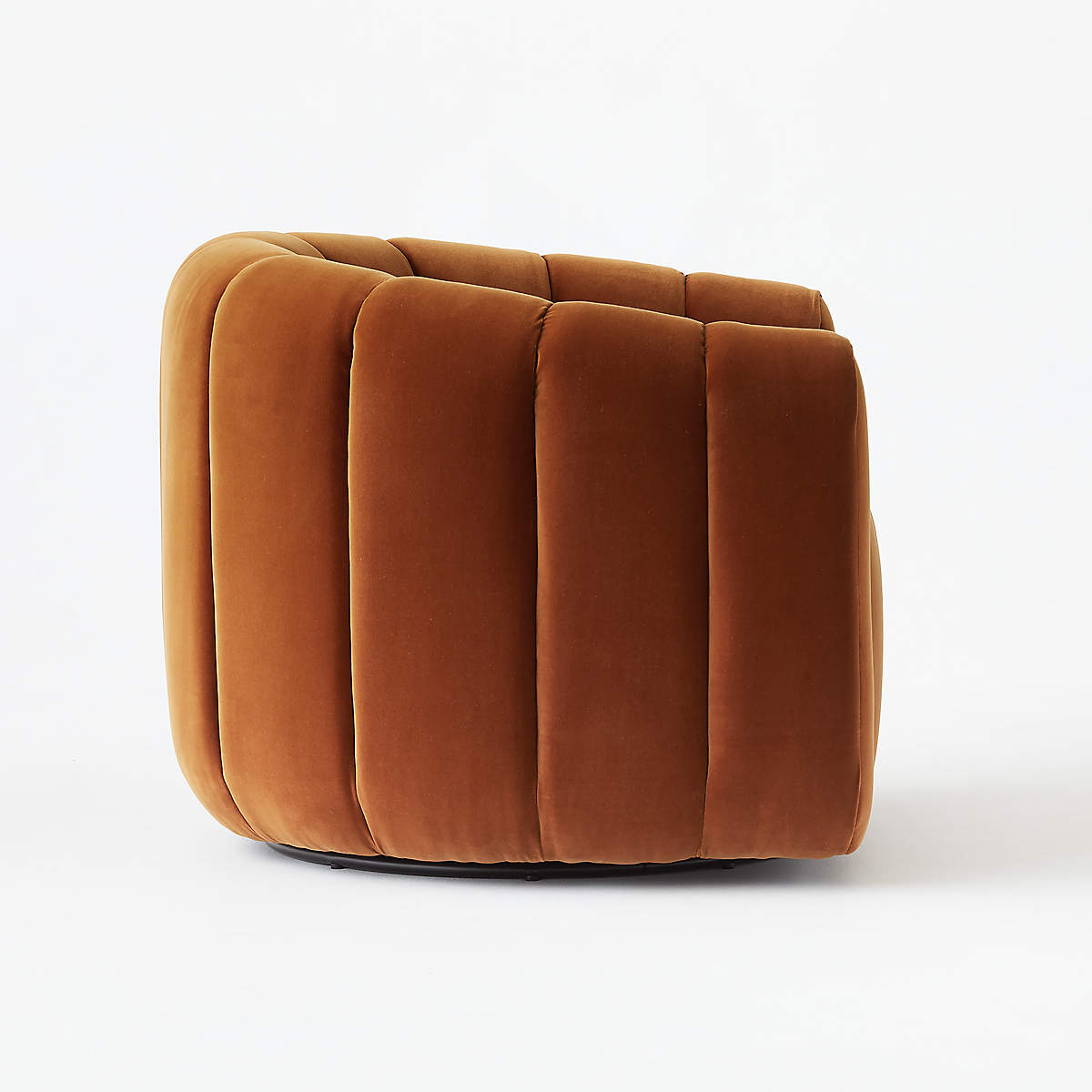 Fitz Russet Velvet Swivel Chair thumbnail 4
