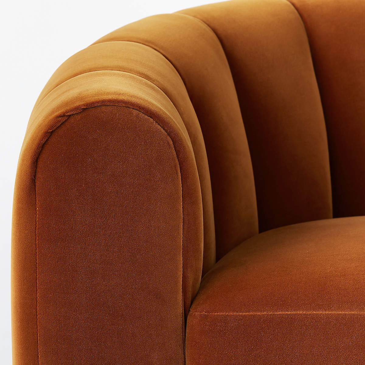 Fitz Russet Velvet Swivel Chair thumbnail 6