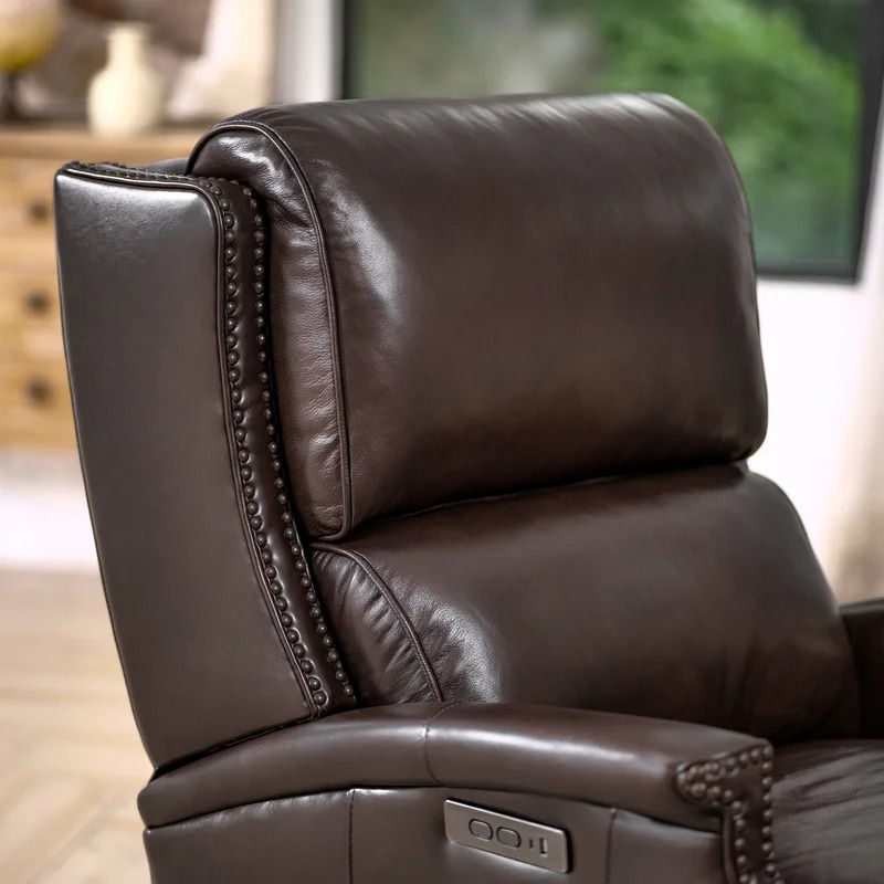Hekkin Genuine Leather Power Standard Recliner thumbnail 3