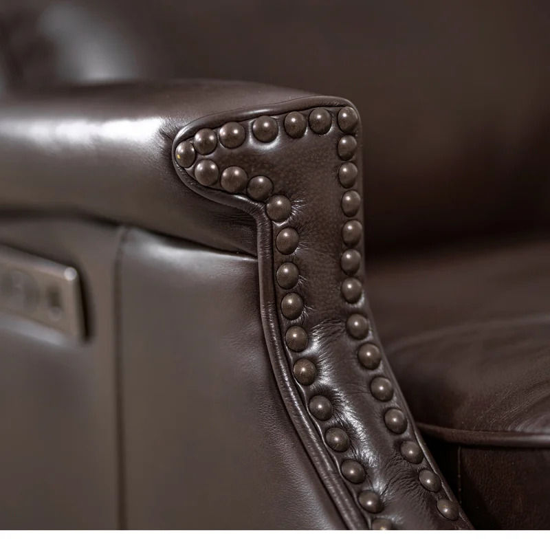 Hekkin Genuine Leather Power Standard Recliner thumbnail 4