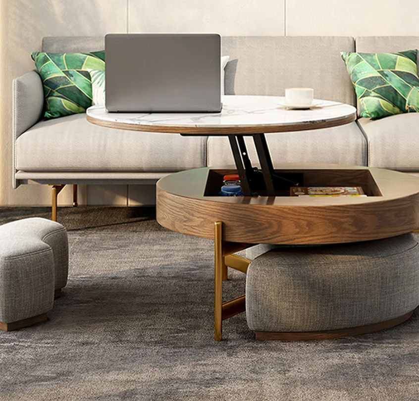 Lift Top Extendable Frame Coffee Table with Storage thumbnail 2