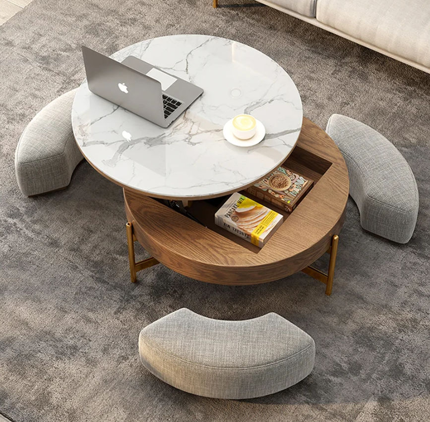 Lift Top Extendable Frame Coffee Table with Storage thumbnail 3