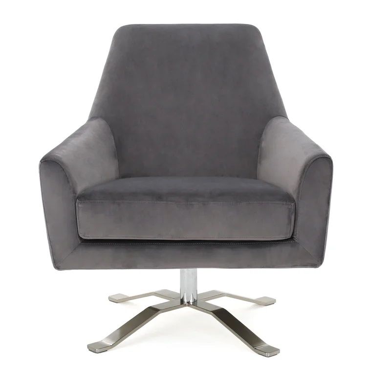 Burlin Velvet Swivel Armchair thumbnail 3